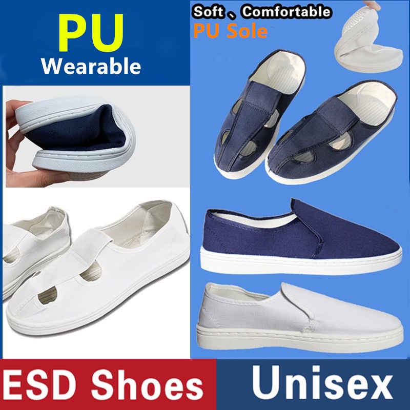 Giày thể thao bằng da PU chống tĩnh điện an toàn thời trang unisex