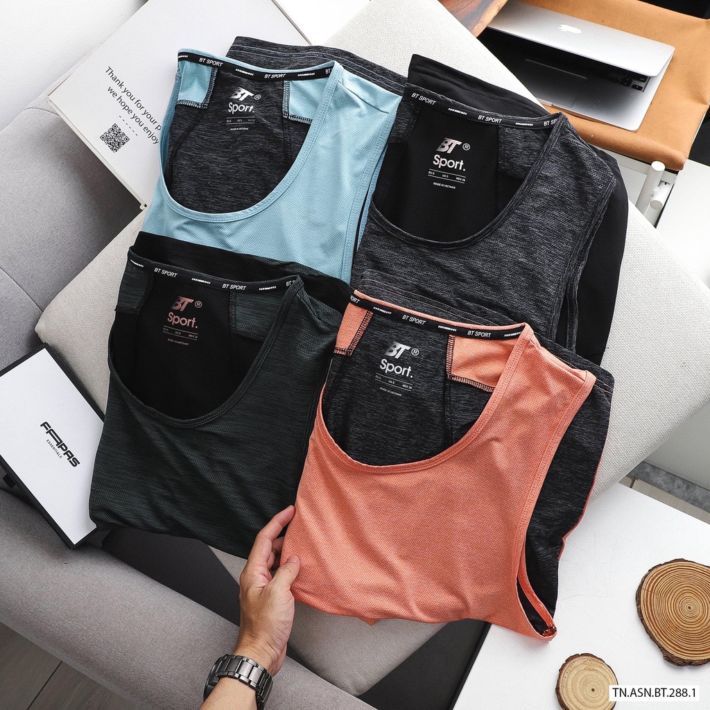 Áo tanktop phối màu vải coolmax thấm hút mồ hôi - BENTINO