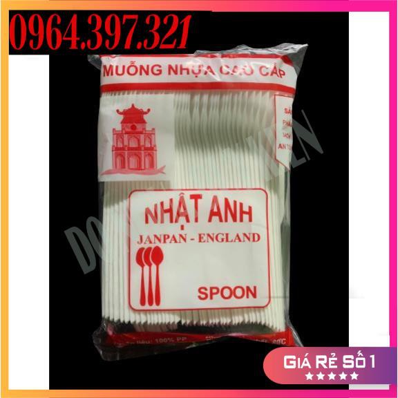 Sỉ 100 Cái Thìa Nhựa Cứng Dùng 1 Lần  Đủ Loại