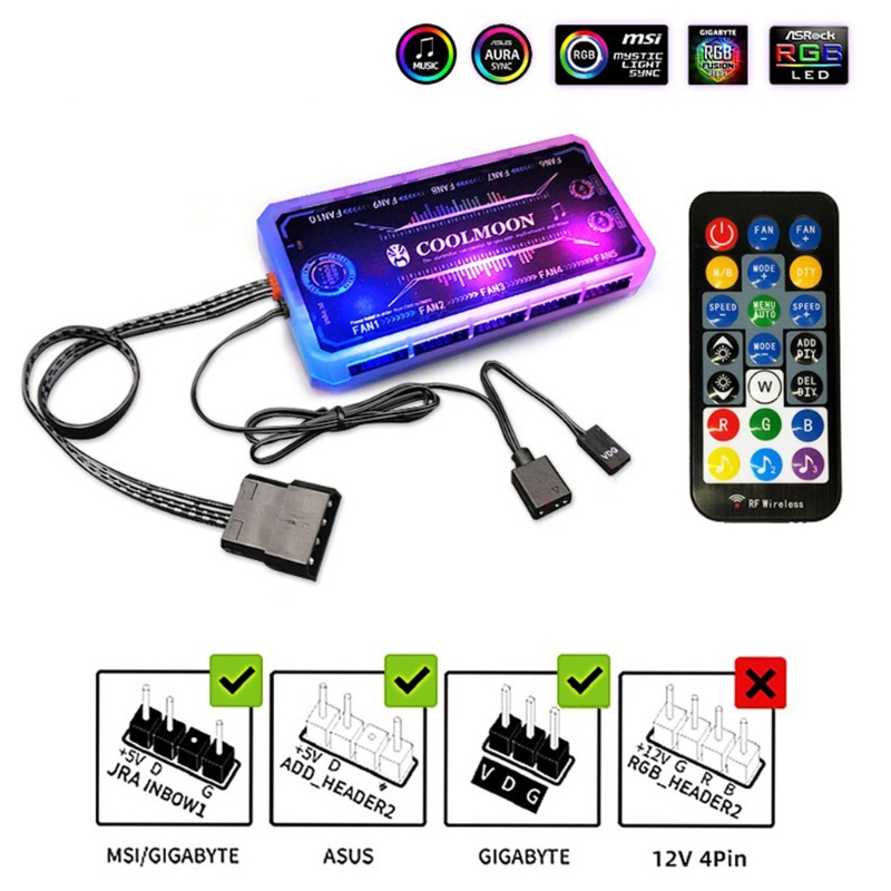 Bo Mạch Chủ Động Cơ Quạt RGB Thông Minh 12V10A