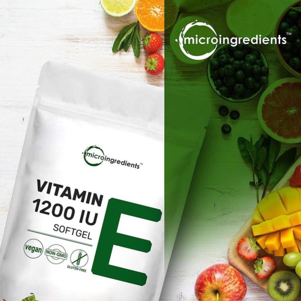 Hình ảnh Viên Vitamins E 1200iu Hàm Lượng Cao Micro ingredients Vitamin E 1200 Iu Chống Oxy Hóa Đẹp Da Chống Lão Hóa 240 Viên #2