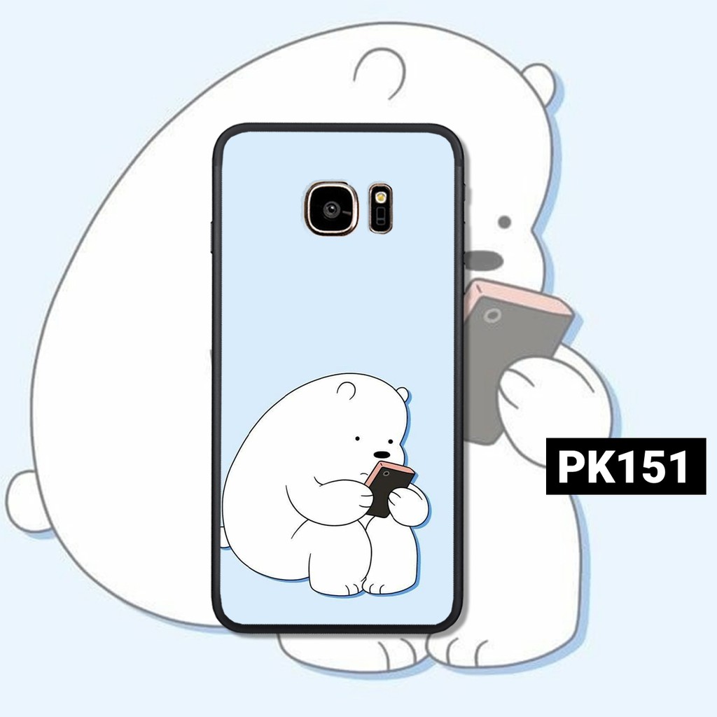 [Freeship từ 50k] ỐP LƯNG SAMSUNG S6 - S6 EDGE - S7 - S7 EDGE IN HÌNH GẤU WE BARE BEARS