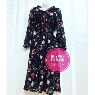 Đầm váy maxi voan hoa