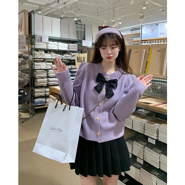 Áo khoác cardigan dệt kim Xiaozhainv phong cách Hàn Quốc xinh xắn thời trang cho nữ