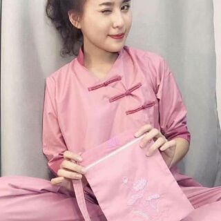 Áo phật tử xéo 5 nút