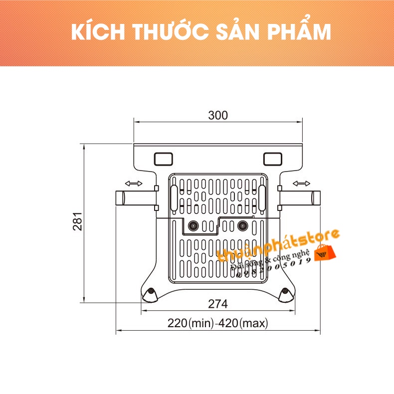 Giá Đỡ , Kẹp Laptop NB FP-2 Chính Hãng North Bayou Hỗ Trợ 10-17 Inch - Lưu Ý : Sản phẩm lẻ chưa bao gồm tay đỡ
