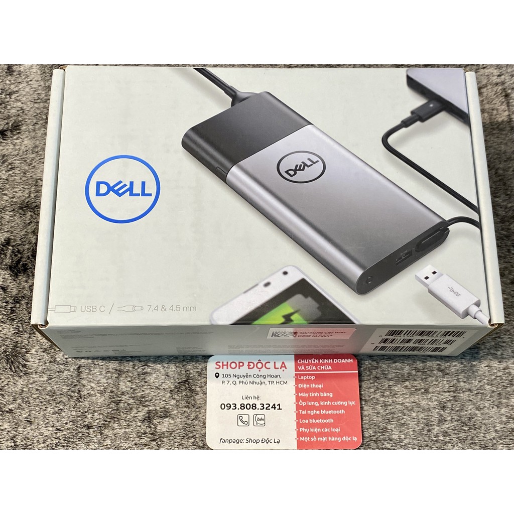 Pin sạc dự phòng Dell Hybrid Adapter 45W + Power Bank 43WH model PH45W17
