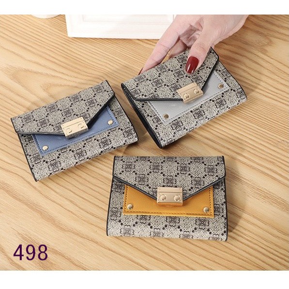 VÍ NGẮN NỮ CẦM TAY MINI TRÁI TIM ĐỐI XỨNG 498 NÚT BẤM SANG CHẢNH