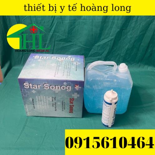 gel triệt lông,Gel siêu âm Star Sonog can 5 lít màu xanh