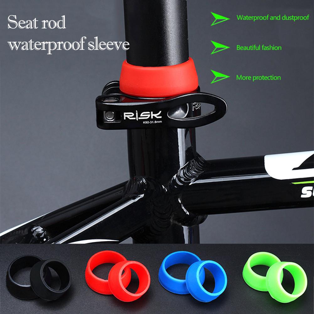 Bike Seat Post Ring Dust Cover Silicone Waterproof Bicycle Seatpost Case