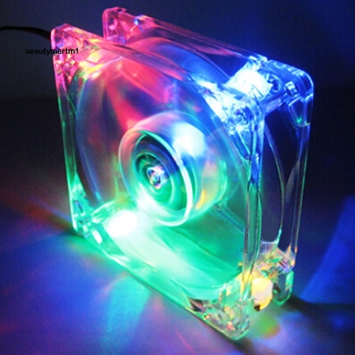 Quạt tản nhiệt trong suốt có đèn led 8cm cho vỏ máy tính BE CES1-8025