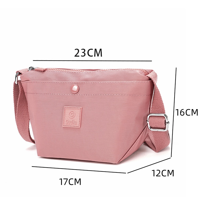 Túi Đeo Chéo Vai Bằng Nylon Chống Nước Chống Mòn Kiểu Dáng Đơn Giản Thời Trang Cho Nữ
