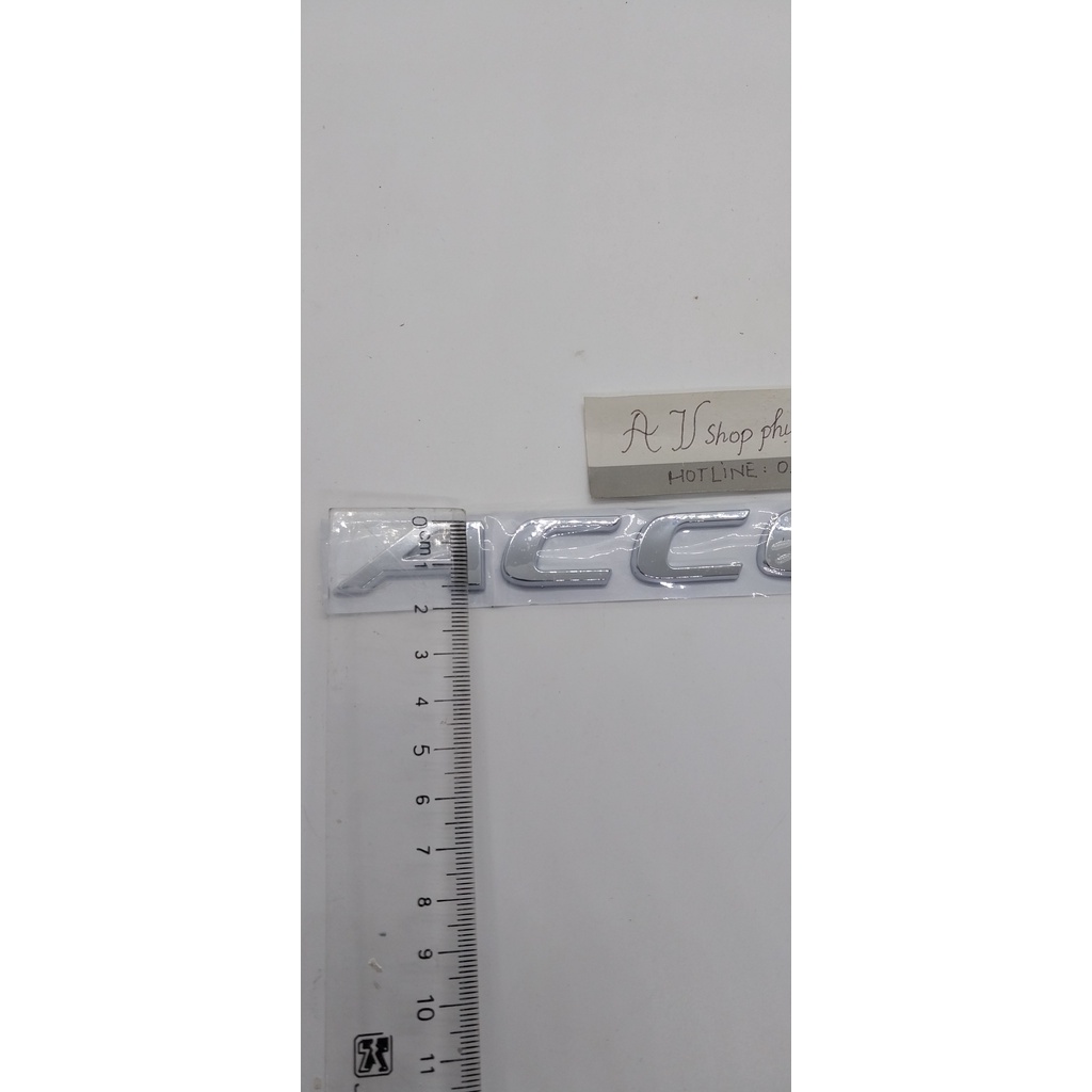 Miếng Dán Chữ ACCORD Bằng ABS Trang Trí Xe Hơi Honda Kích thước: 195mm * 16mm