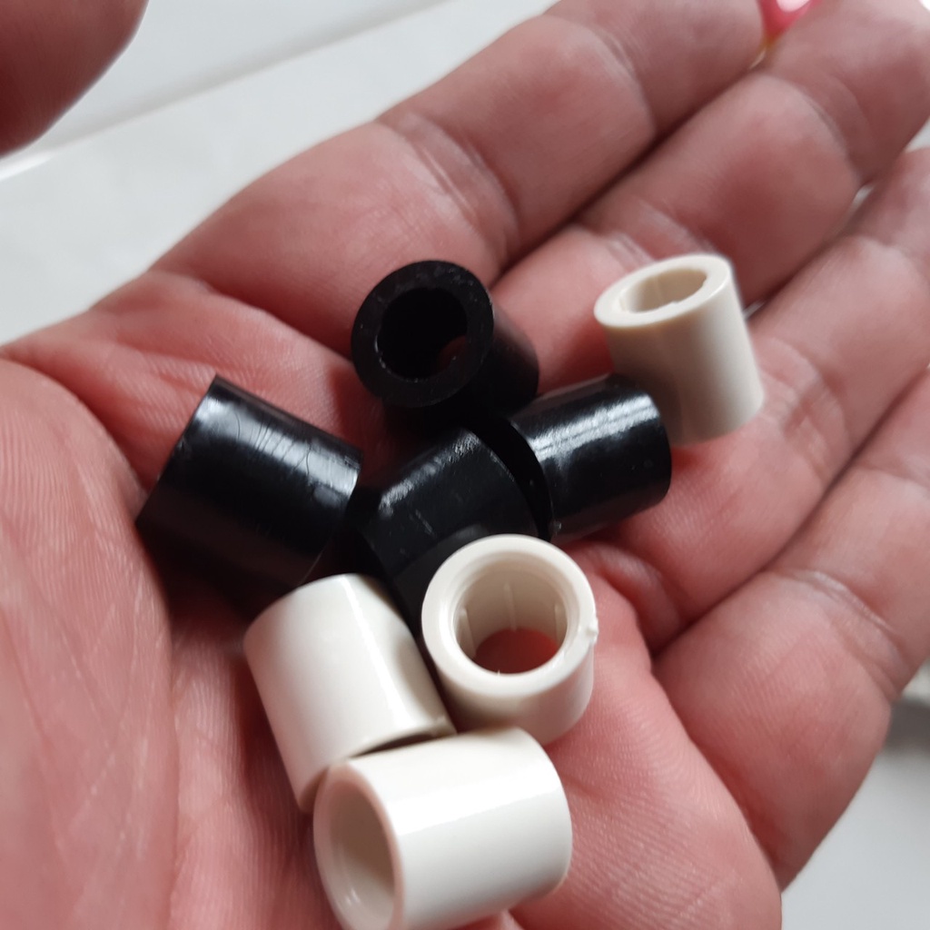 Phíp nhựa đầu cơ bida set 5 cái, phíp nhựa đen, trắng. 11mm , 12mm , 13mm