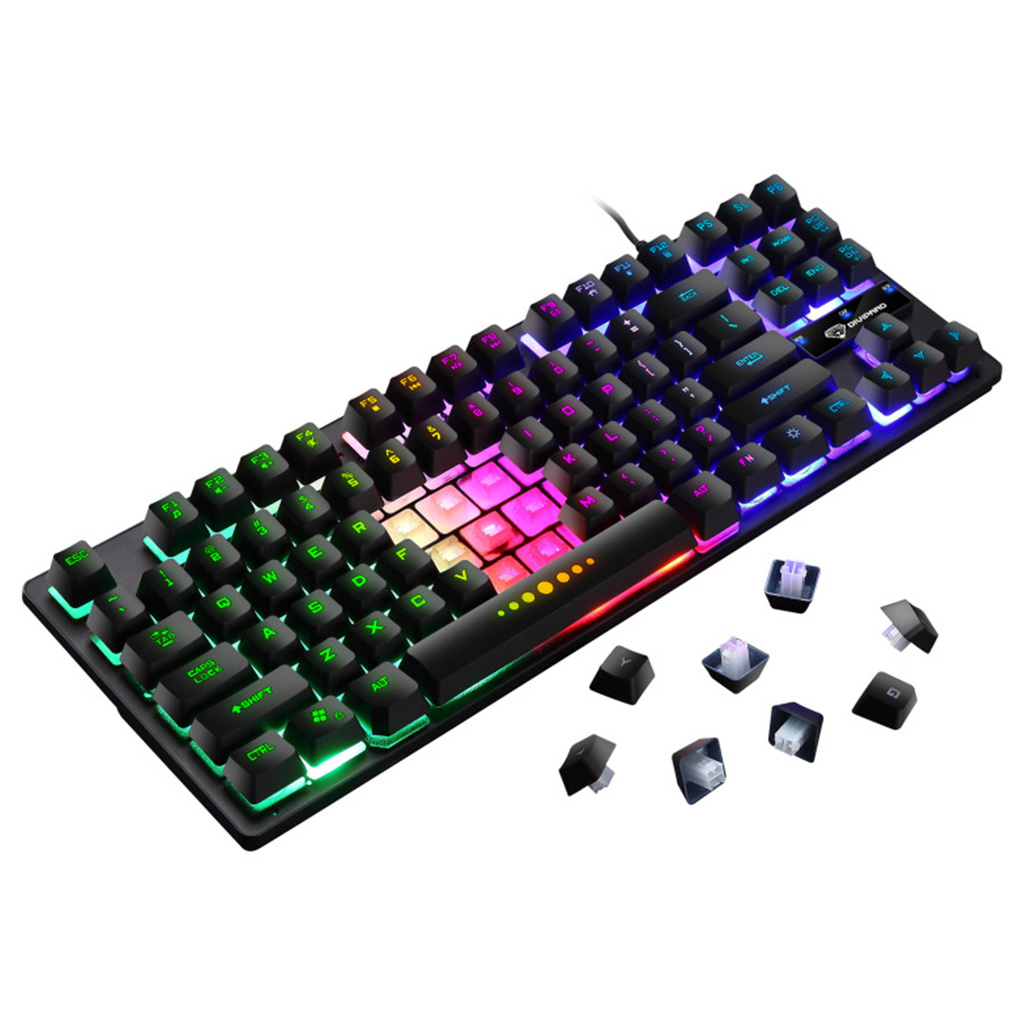 Bàn Phím Cơ Chơi Game 87 Phím Gk-10 Gắn Đèn Led Độc Đáo Tiện Dụng