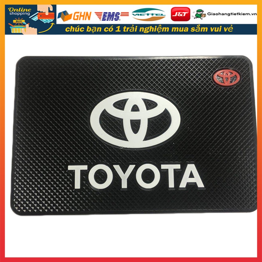 Thảm tấm chống trượt taplo ô tô xe hơi cao su kèm logo honda toyota ford mazda kia Mitsubishi