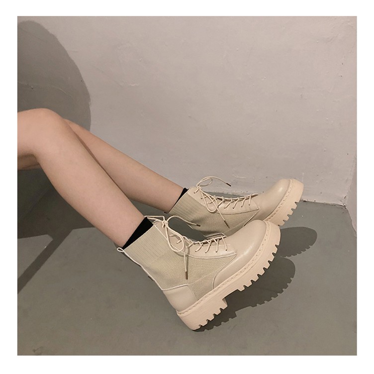 Boots da nữ basic phối chun