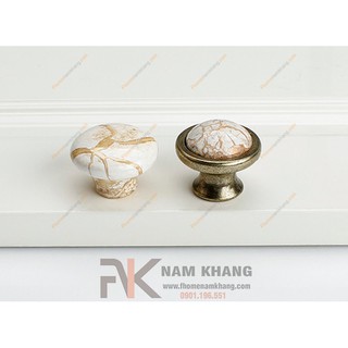 Núm cửa tủ sứ vân NK044 (Màu Sứ)