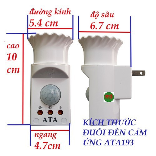 Ổ cắm đuôi đèn cảm ứng hồng ngoại ATA AT-193