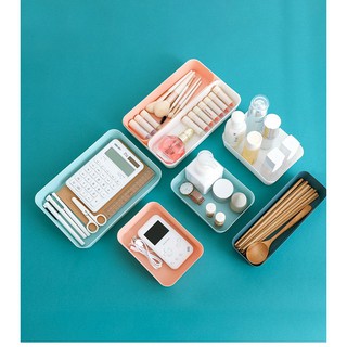 Khay Nhựa Chia Ngăn Màu Pastel,Khay Chia Ngăn Kéo,Khay Để Bàn KN945