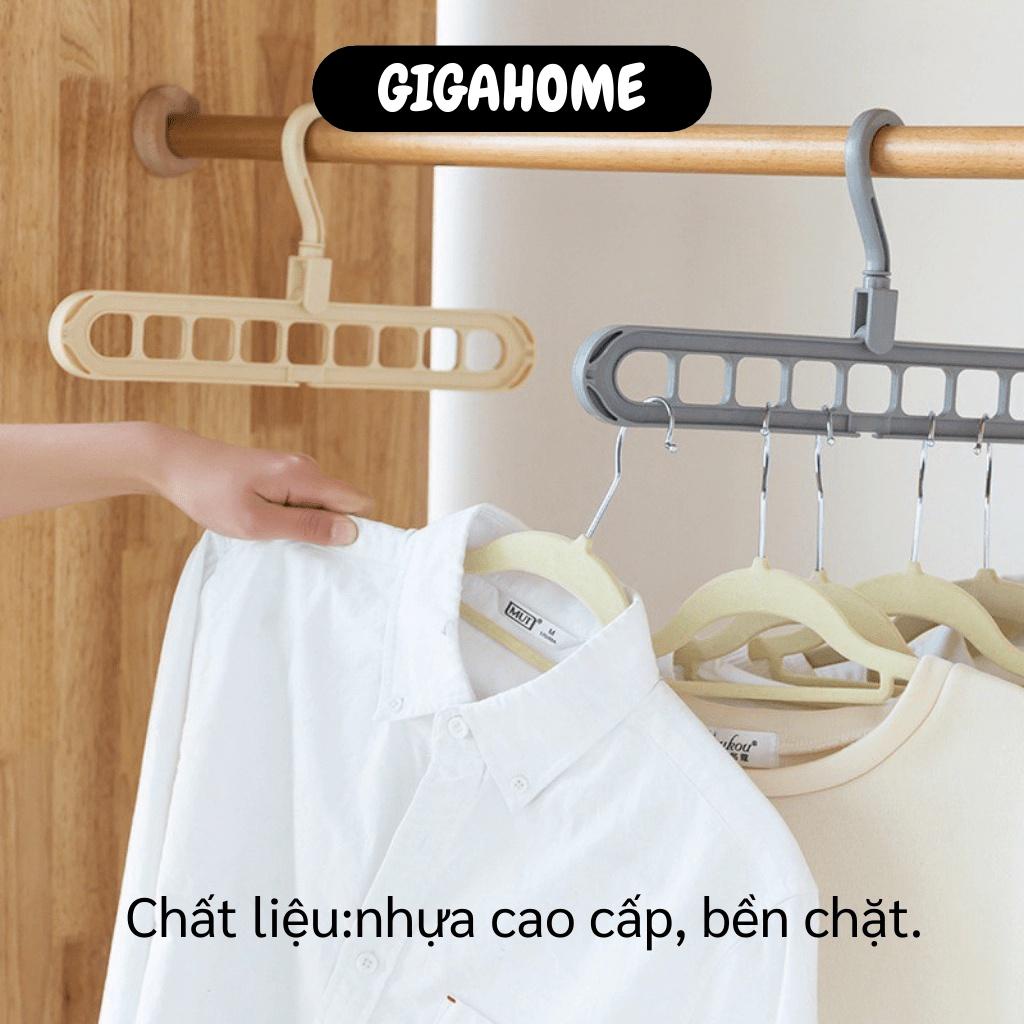 Móc Treo Quần Áo GIGAHOME Móc Treo Đồ 9 Lỗ Đa Năng 2 Chiều, Tiết Kiệm Không Gian 4605