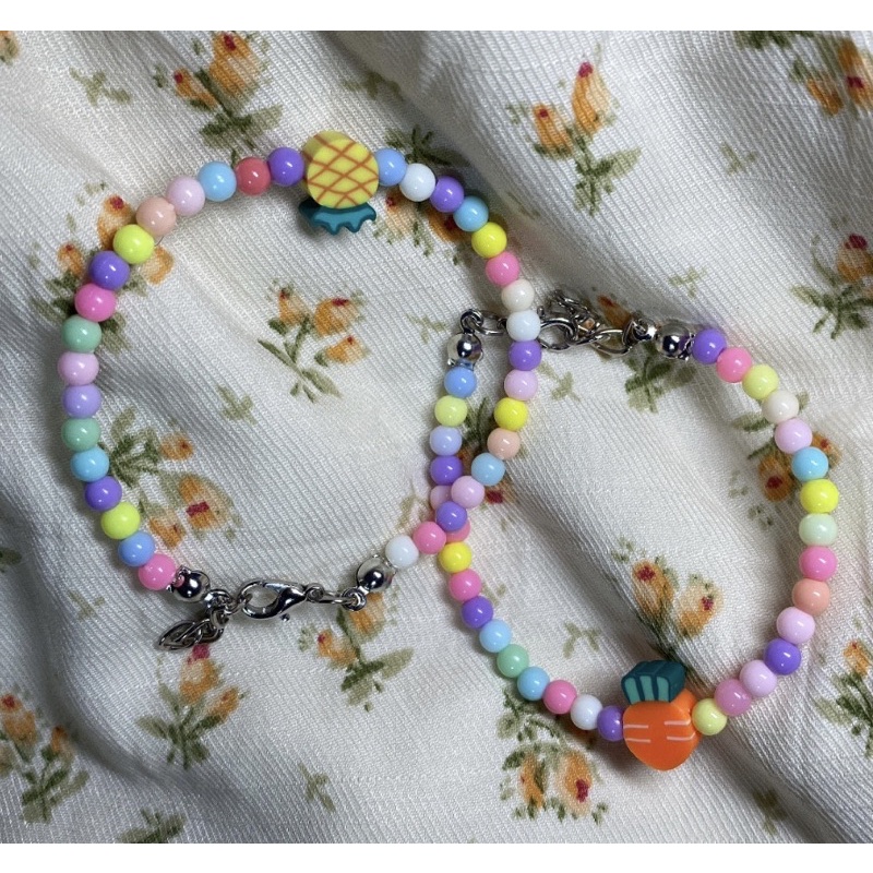 Vòng tay kẹo ngọt mặt trái cây xiu dthww😍😍😋