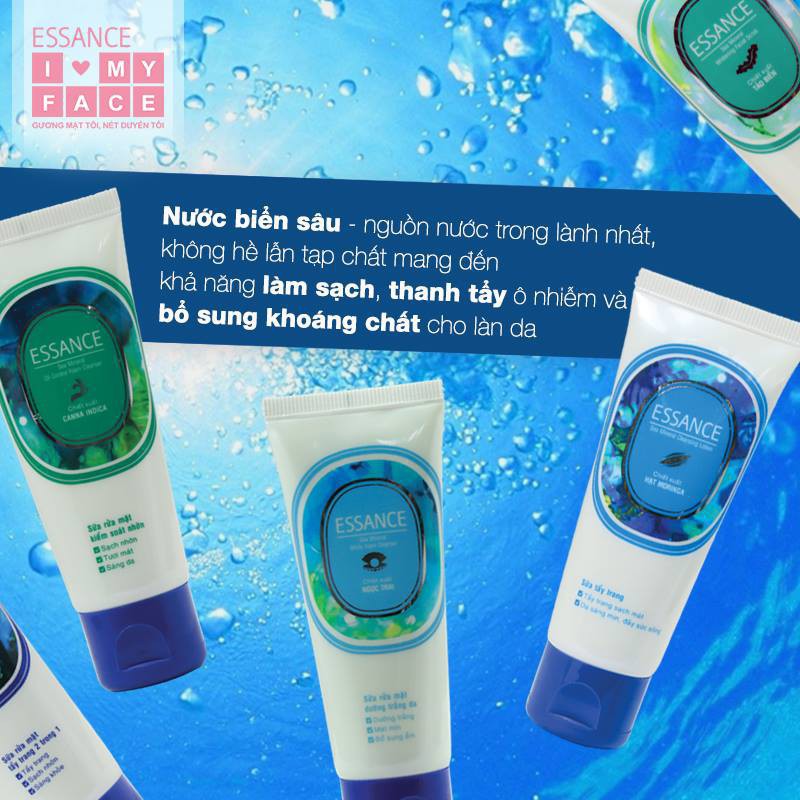 Sữa rửa mặt dưỡng trắng chiết xuất ngọc trai Essance Sea Mineral White Foam Cleanser 80g | BigBuy360 - bigbuy360.vn
