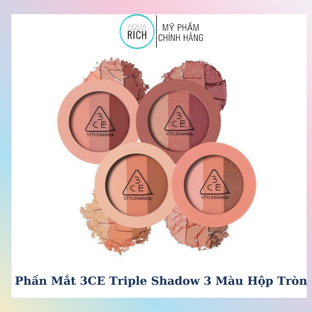 Phấn Mắt 3CE Triple Shadow 3 Màu - Hộp Tròn