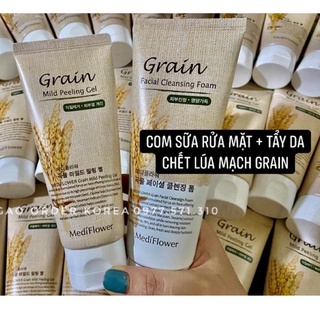Combo sữa rửa mặt + tẩy da chết ngũ cốc GRAIN MEDI