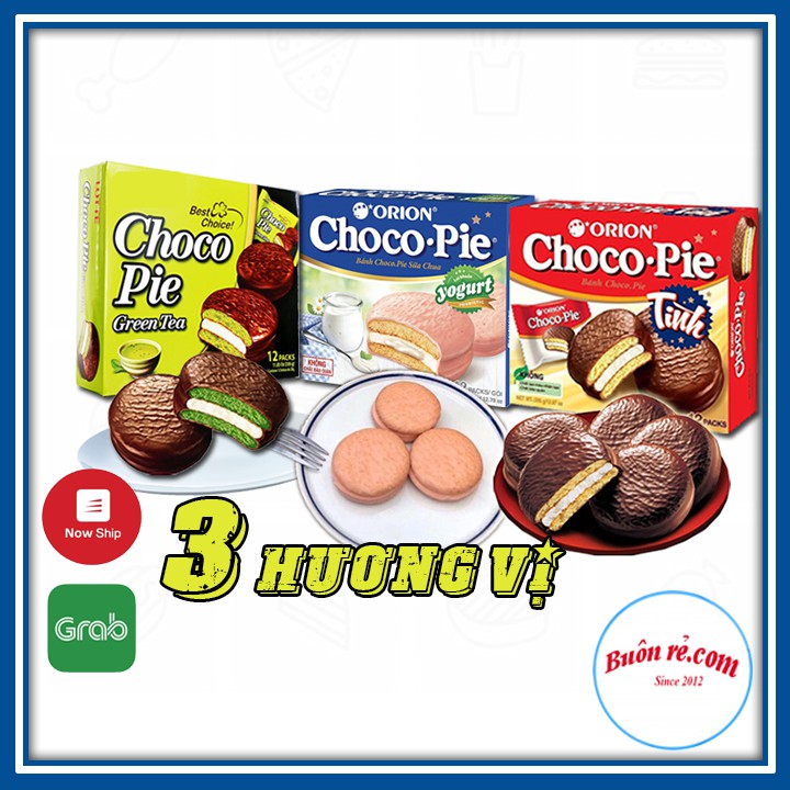 Hộp 12 chiếc bánh Chocopie 3 hương vị mới thơm ngon bổ dưỡng lợi khuẩn siêu hot – Buôn rẻ.com 01001