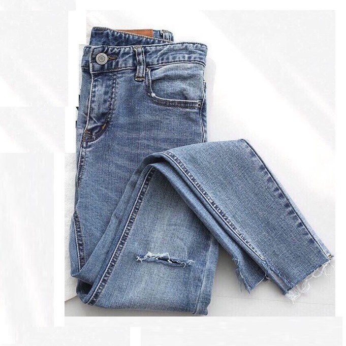 quần jean nữ lưng cao rách kiểu có VIDEO mv 548