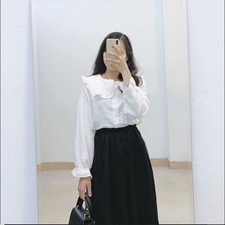Áo sơ mi bánh bèo tiểu thư