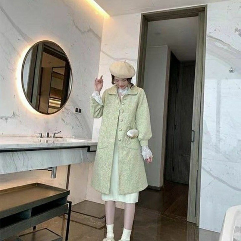 Áo dạ dáng dài xinh xinh