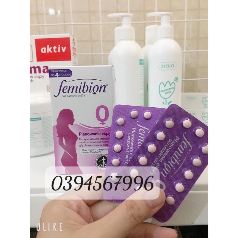☂Vitamin bầu FEMIBION số 0,1,2,3 đủ bill, chính hãng