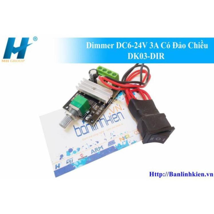 Dimmer DC6-24V 3A Có Đảo Chiều DK03-DIR