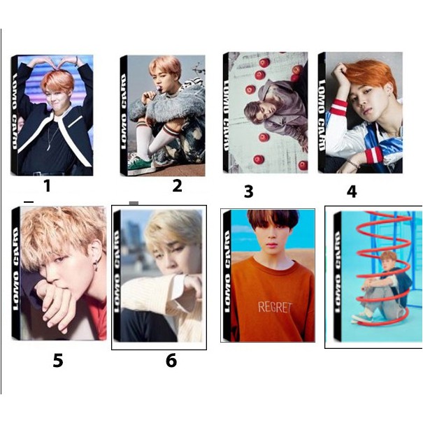 Lomo card BTS lomo Jimin bộ ảnh hộp 30 ảnh thẻ hình nhóm nhạc idol Hàn quốc