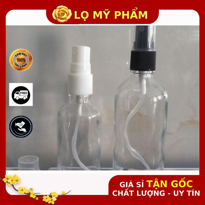 Chai Xịt Phun Sương ❤ GIÁ TỐT NHẤT ❤ Chai xịt phun sương Thủy Tinh 50ml,100ml, phụ kiện du lịch