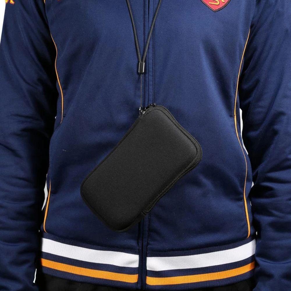 Ốp Điện Thoại Chống Sốc Có Ngăn Đựng Thẻ Và Dây Đeo Vai Cho Power Bank 4.7-7.2 Inch