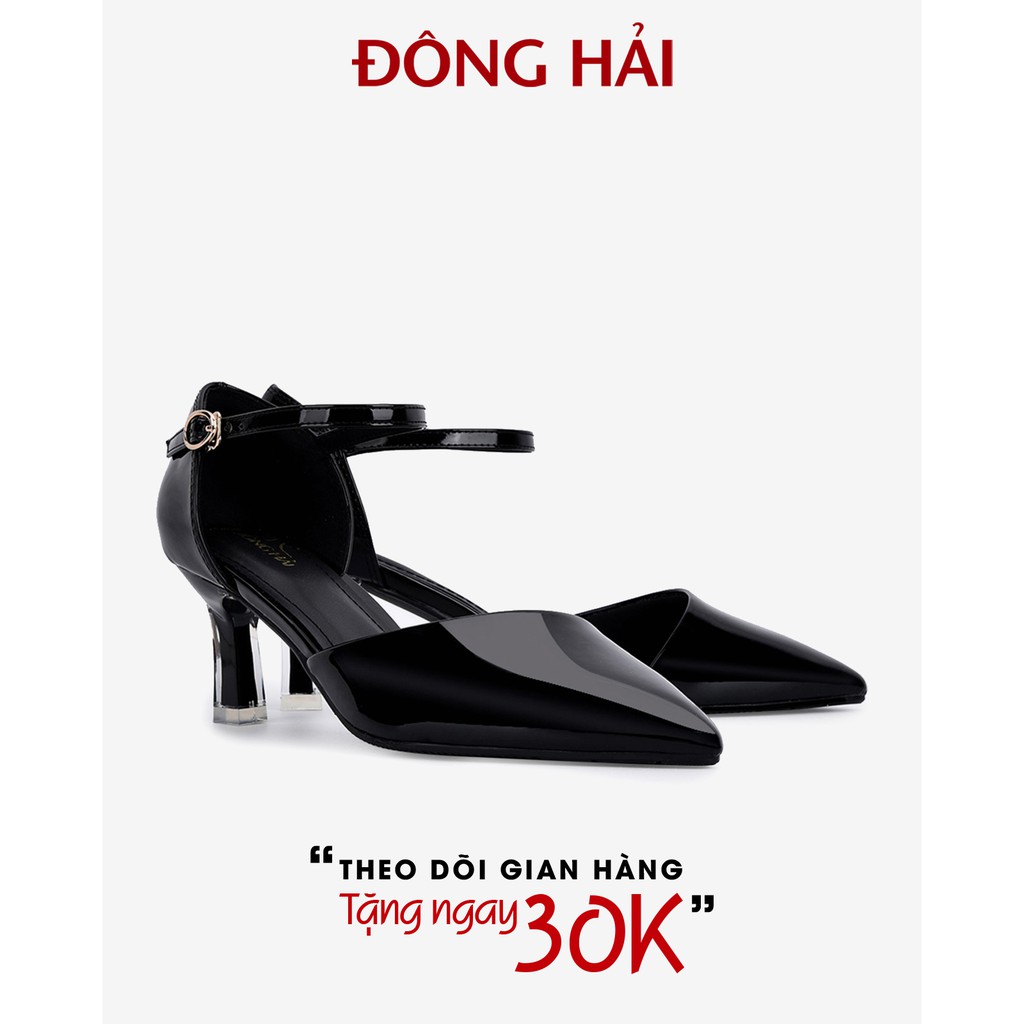 &quot;TẶNG NGAY 30K khi theo dõi gian hàng &quot;Giày cao gót Đông Hải thiết kế slingback da bóng sang trọng 5cm - G81G2