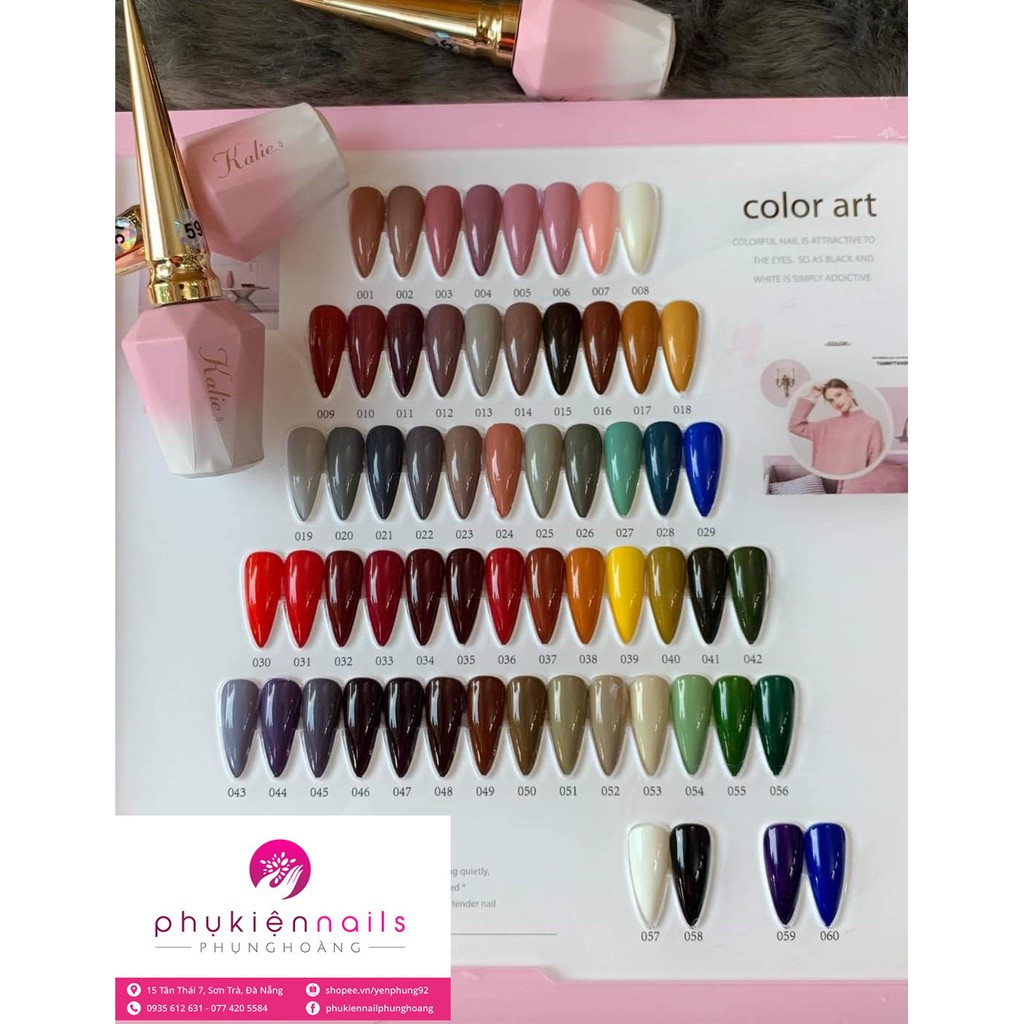 Sét Sơn Gel Kalie 60 màu siêu đẹp - HÀNG CHÍNH HÃNG