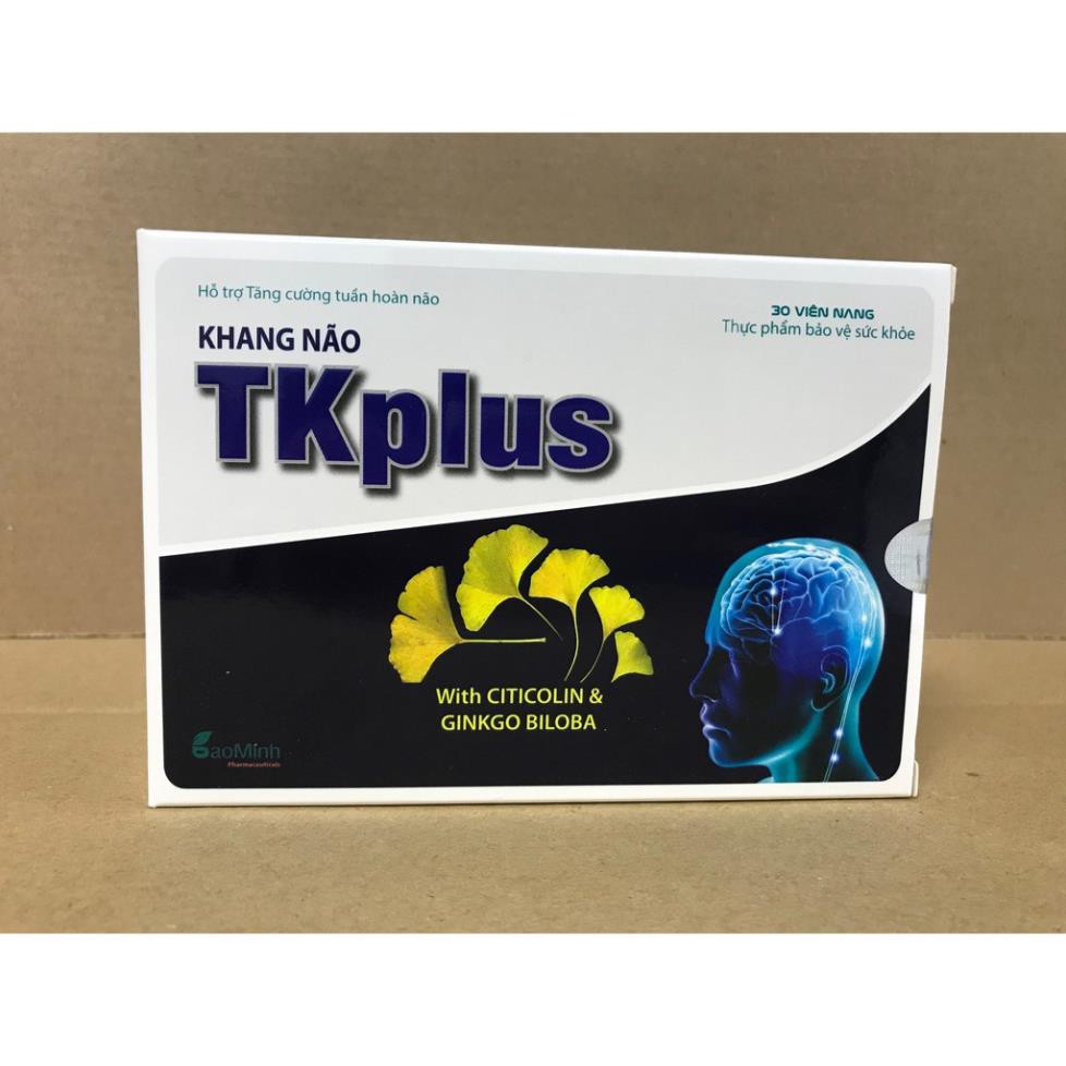 KHANG NÃO TK PLUS – Bổ não, tăng cường tuần hoàn não, tăng khả năng tập trung, làm tan cục máu đông (30 viên)