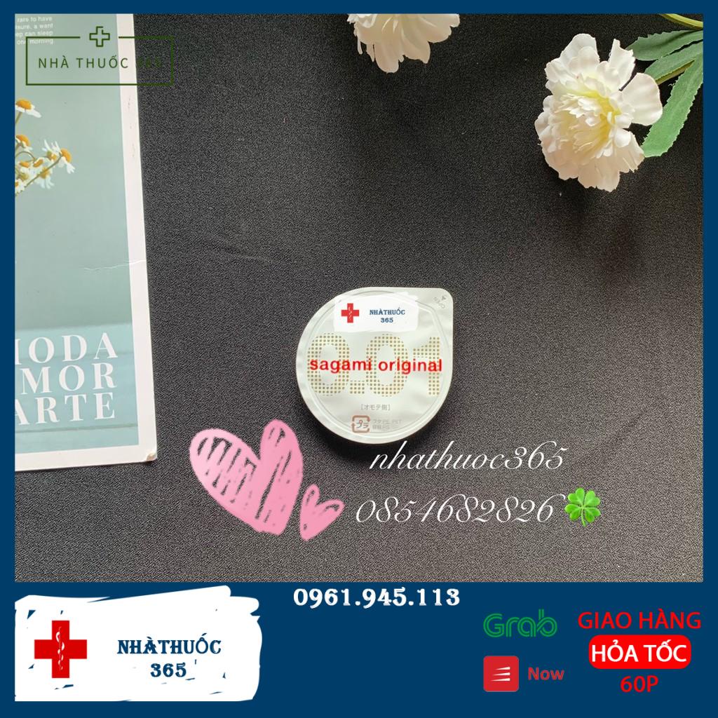 1 chiếc Bao cao su Sagami Original 0.01 mỏng nhất thế giới 0.01 mm - nhập khẩu Nhật Bản