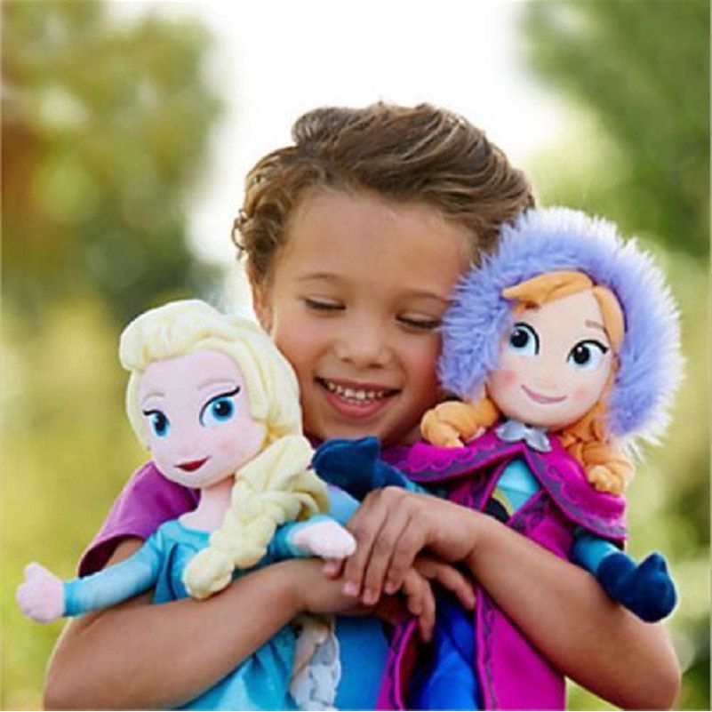 Búp bê nhồi bông hình Elsa và Anna 40 / 50cm