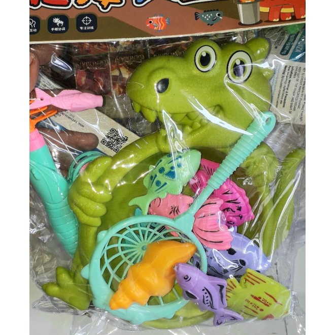 Bộ đồ chơi câu cá nam châm bằng nhựa thao khủng long rất đẹp