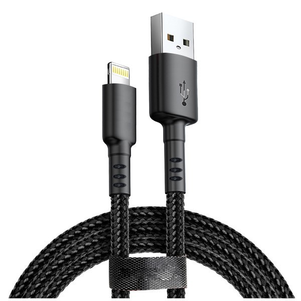 Dây Sạc điện thoại, Dây Dù Chống Đứt, Sạc Nhanh Ip Dòng 2.4A Iph/Android 1M Ip- BH12T