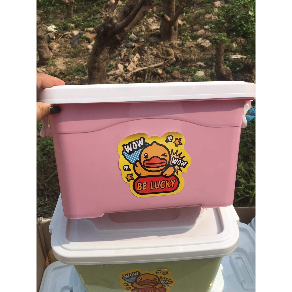 [Hàng sẵn] Combo 10 khăn ướt con ong tặng kèm thùng vịt siêu xinh