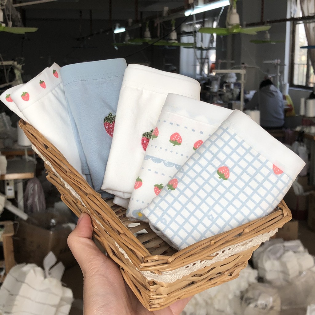 Quần Lót Cotton Kẻ Sọc Ca Rô Thoáng Mát Đáng Yêu Cho Nữ 145