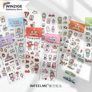 2 tấm miếng dán Winzige họa tiết hoạt hình dễ thương cho trang trí DIY