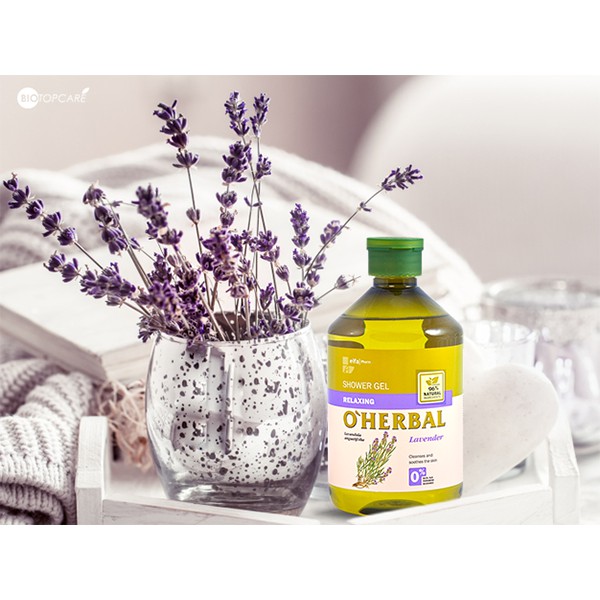 Sữa tắm dưỡng da O'herbal chiết xuất Lavender 500ml - BioTopcare Official