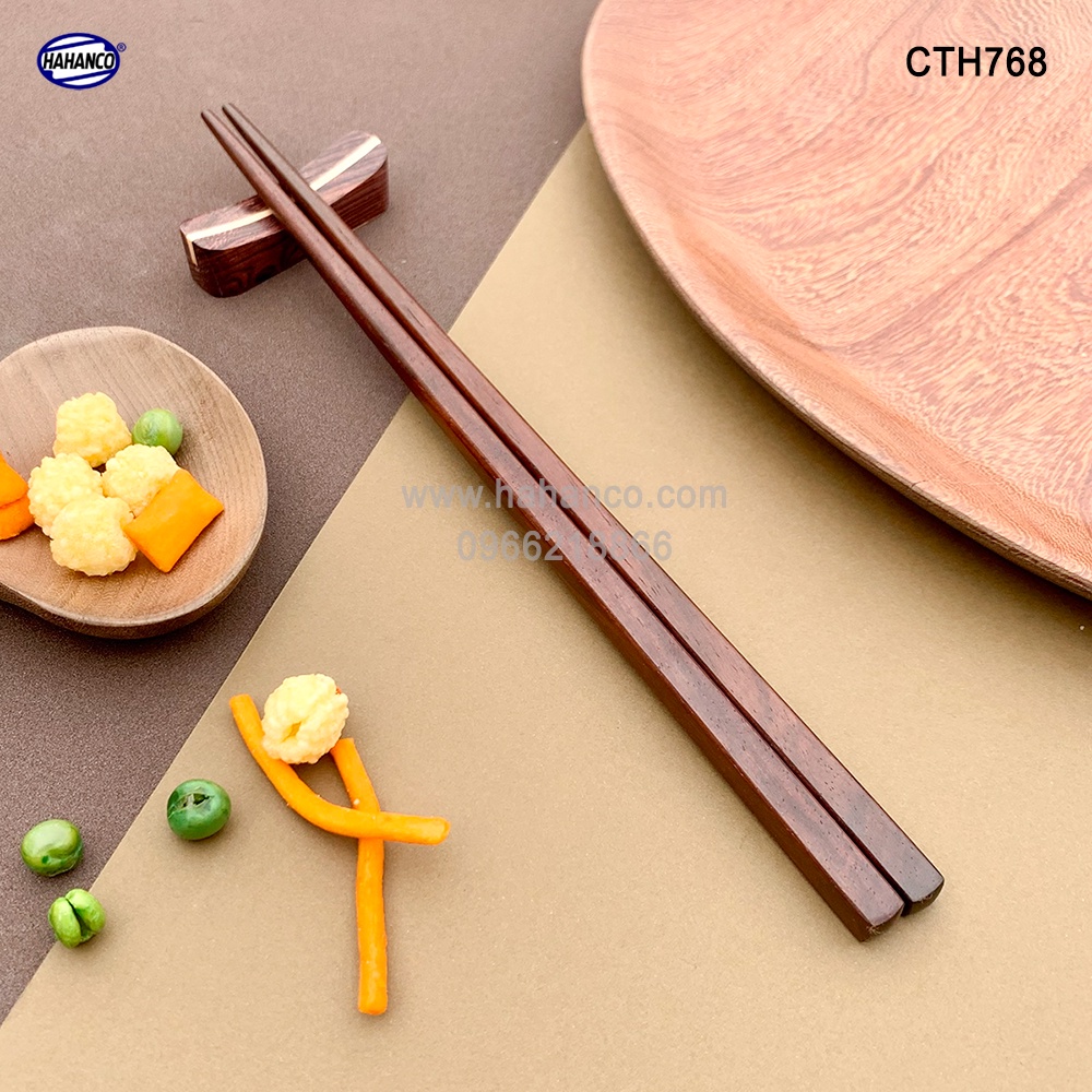 Đũa gỗ Trắc vuông xuất Nhật dành cho trẻ em tập gắp  làm quen với đũa - CTH768